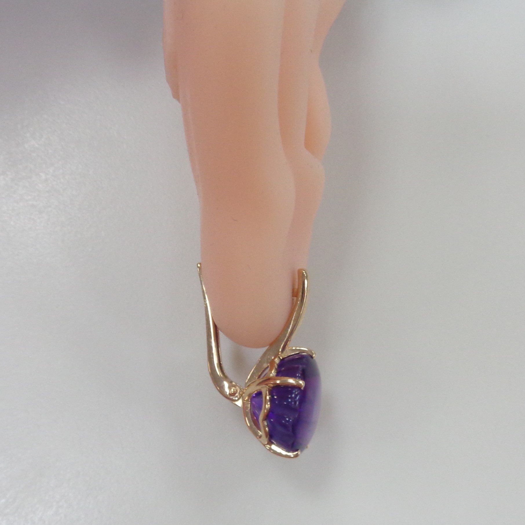 Серебряные серьги с аметистами